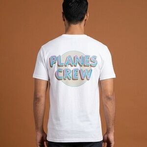 NWT Paper Planes Unisex White Tee Shirt Hit Record New Release - Size Medium